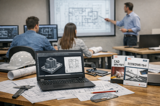 오토캐드 학원 선택 가이드: 기초 실습부터 1.자격증 2.취업까지 2 ChatGPT Image 2026년 2월 17일 오전 11 57 07 3