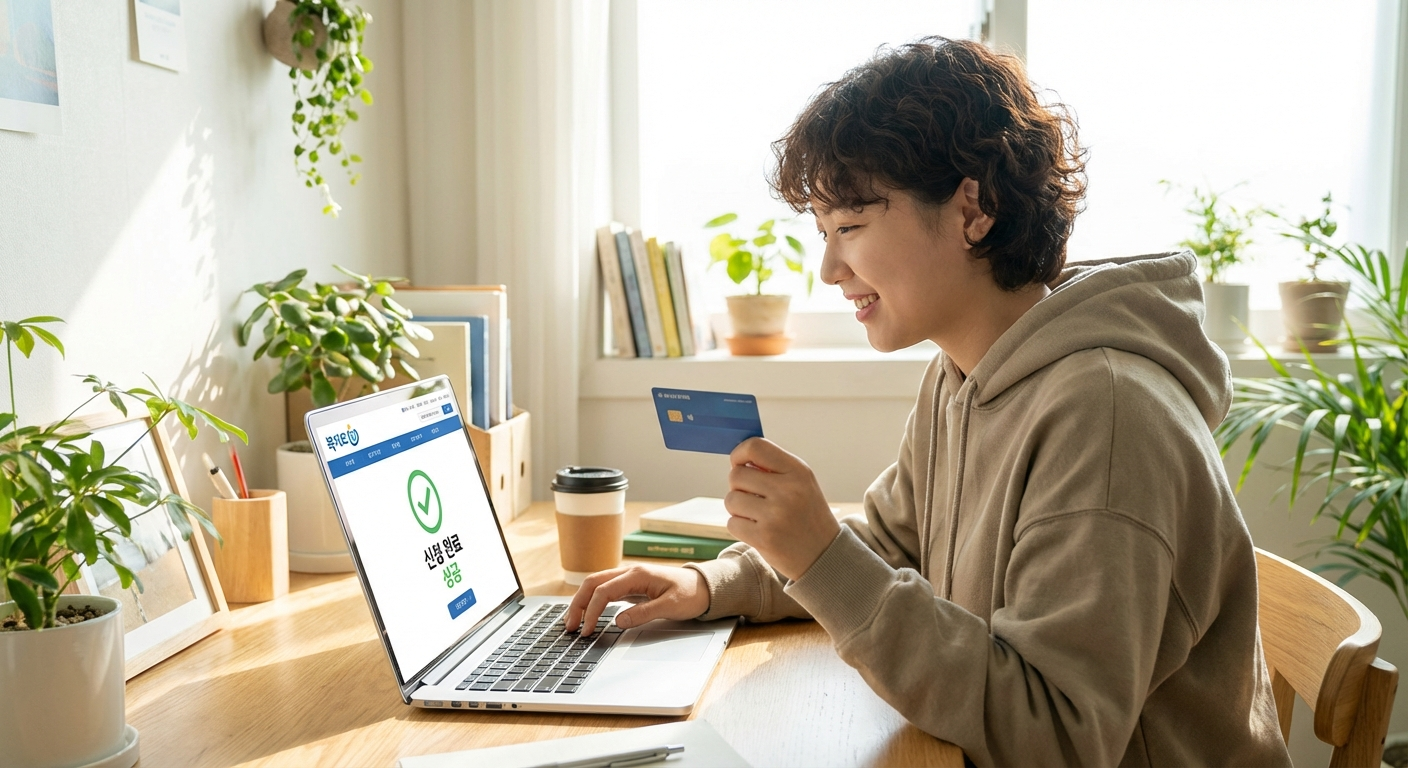 2026년 청년월세 특별지원 2차 신청: 월 20만 원 (최대 240만 원) 받는 방법은? 3 노트북으로 복지로 사이트에서 월세 지원을 신청하는 청년의 모습 (실사)